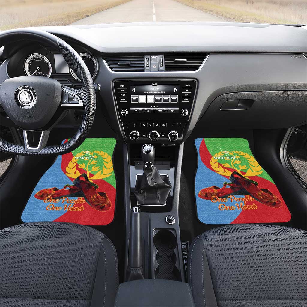 Personalised Eritrea Independence Day Car Mats Shida Shoes One People One Heart
