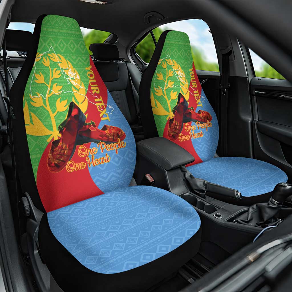 Personalised Eritrea Independence Day Car Seat Cover Shida Shoes One People One Heart