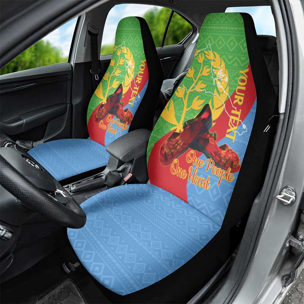 Personalised Eritrea Independence Day Car Seat Cover Shida Shoes One People One Heart