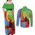 Personalised Eritrea Independence Day Couples Matching Off Shoulder Maxi Dress and Long Sleeve Button Shirt Shida Shoes One People One Heart