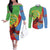 Personalised Eritrea Independence Day Couples Matching Off The Shoulder Long Sleeve Dress and Long Sleeve Button Shirt Shida Shoes One People One Heart