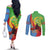 Personalised Eritrea Independence Day Couples Matching Off The Shoulder Long Sleeve Dress and Long Sleeve Button Shirt Shida Shoes One People One Heart