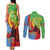 Personalised Eritrea Independence Day Couples Matching Tank Maxi Dress and Long Sleeve Button Shirt Shida Shoes One People One Heart