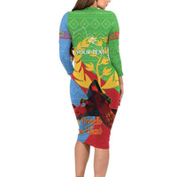 Personalised Eritrea Independence Day Family Matching Long Sleeve Bodycon Dress and Hawaiian Shirt Shida Shoes One People One Heart