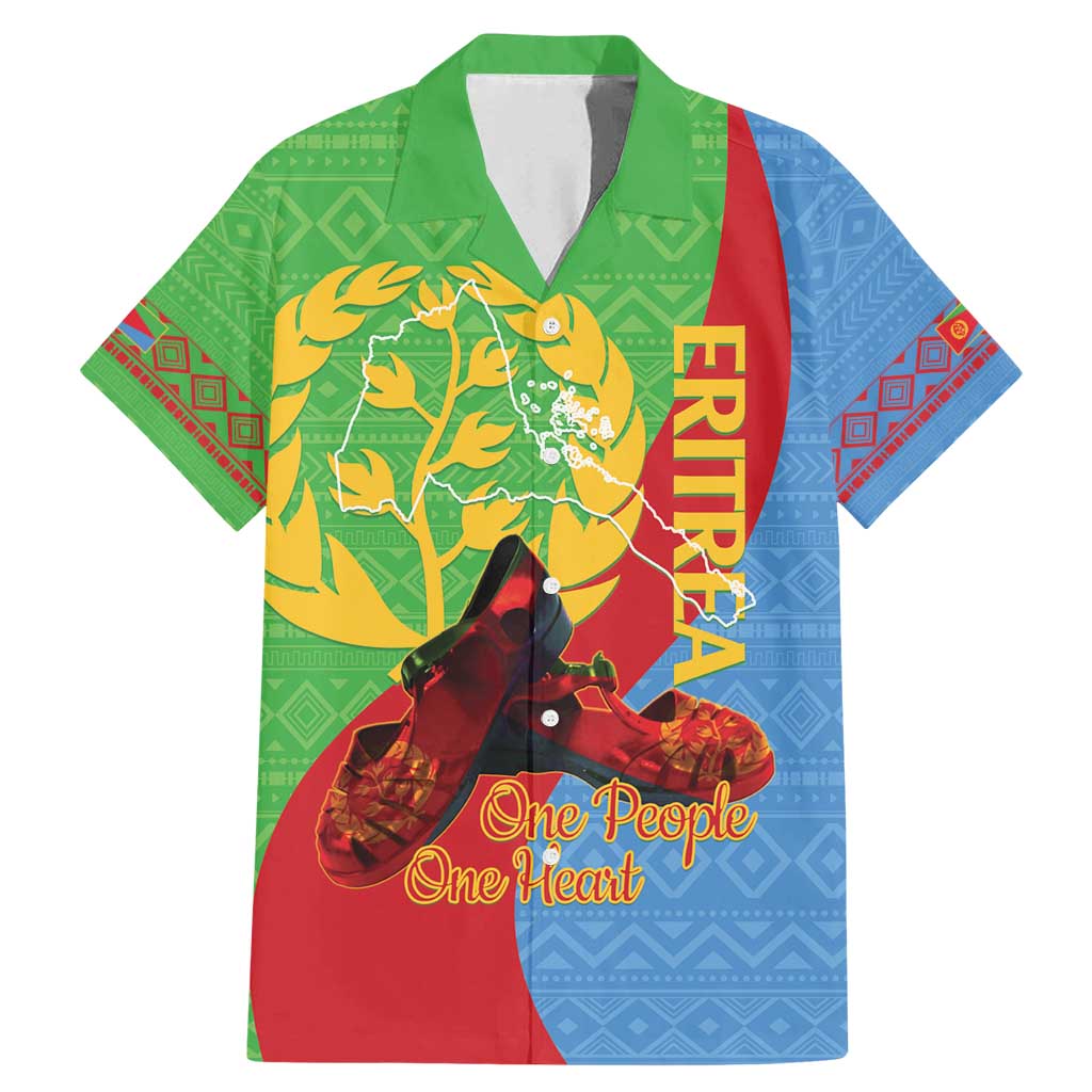 Personalised Eritrea Independence Day Family Matching Mermaid Dress and Hawaiian Shirt Shida Shoes One People One Heart