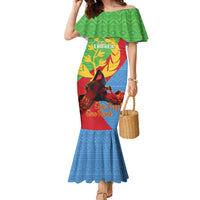 Personalised Eritrea Independence Day Family Matching Mermaid Dress and Hawaiian Shirt Shida Shoes One People One Heart