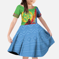 Personalised Eritrea Independence Day Family Matching Off The Shoulder Long Sleeve Dress and Hawaiian Shirt Shida Shoes One People One Heart