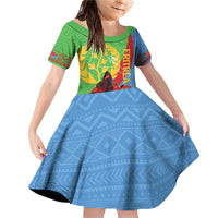 Personalised Eritrea Independence Day Family Matching Off Shoulder Short Dress and Hawaiian Shirt Shida Shoes One People One Heart