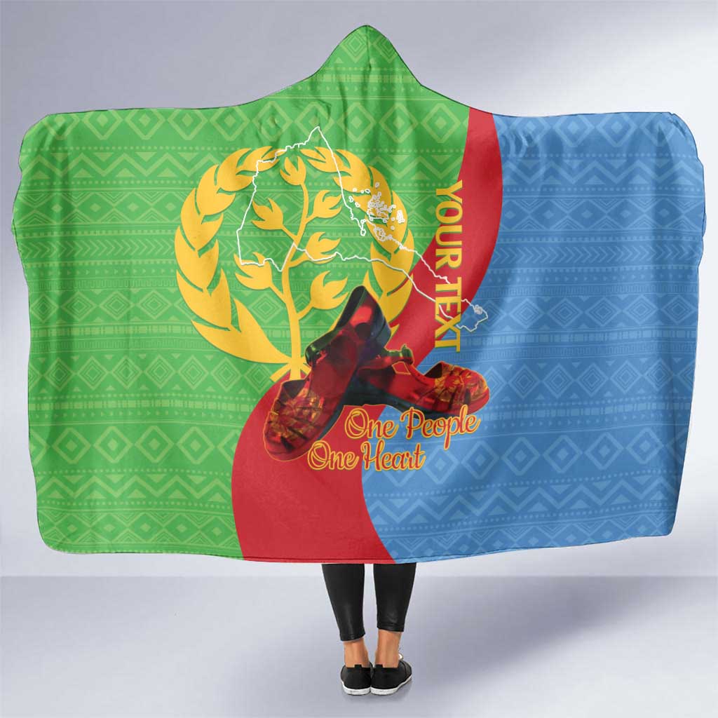 Personalised Eritrea Independence Day Hooded Blanket Shida Shoes One People One Heart