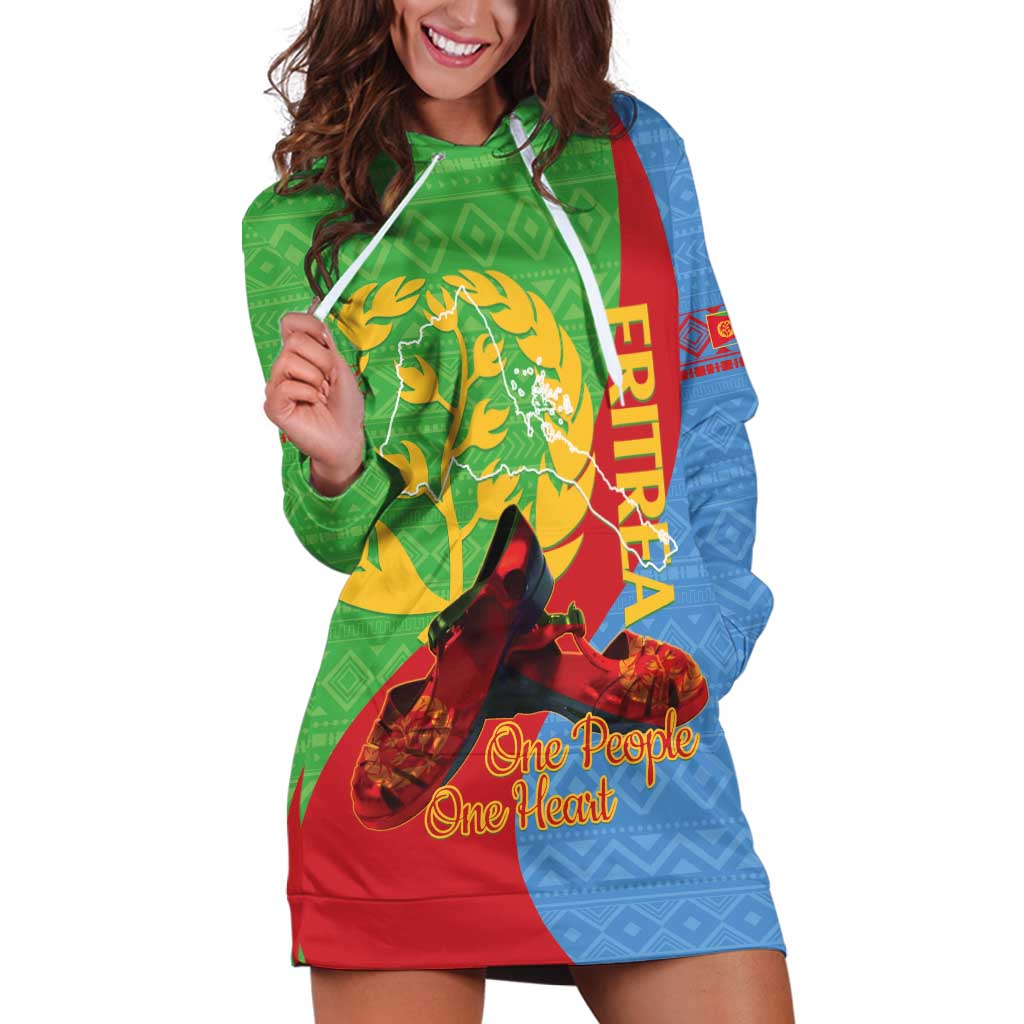 Personalised Eritrea Independence Day Hoodie Dress Shida Shoes One People One Heart