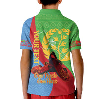 Personalised Eritrea Independence Day Kid Polo Shirt Shida Shoes One People One Heart