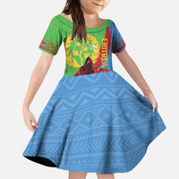 Personalised Eritrea Independence Day Kid Short Sleeve Dress Shida Shoes One People One Heart