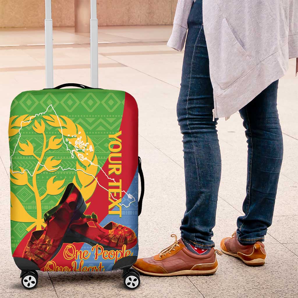 Personalised Eritrea Independence Day Luggage Cover Shida Shoes One People One Heart