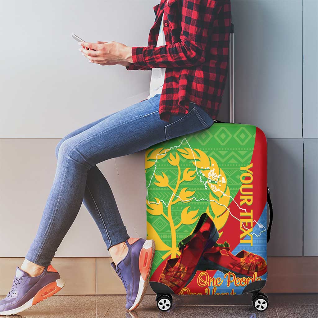 Personalised Eritrea Independence Day Luggage Cover Shida Shoes One People One Heart