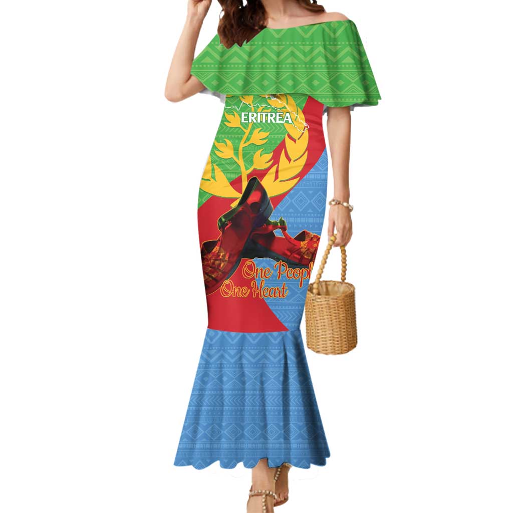 Personalised Eritrea Independence Day Mermaid Dress Shida Shoes One People One Heart