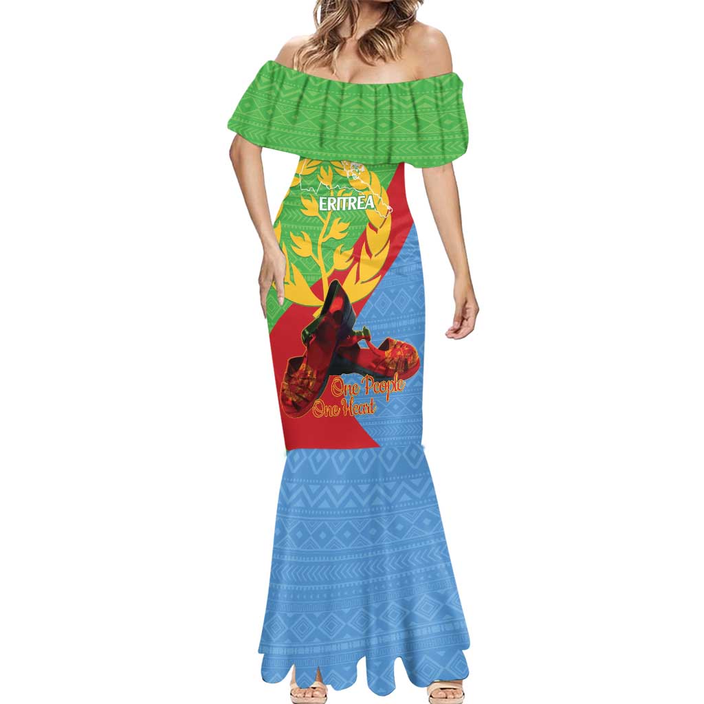 Personalised Eritrea Independence Day Mermaid Dress Shida Shoes One People One Heart