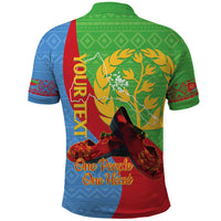 Personalised Eritrea Independence Day Polo Shirt Shida Shoes One People One Heart