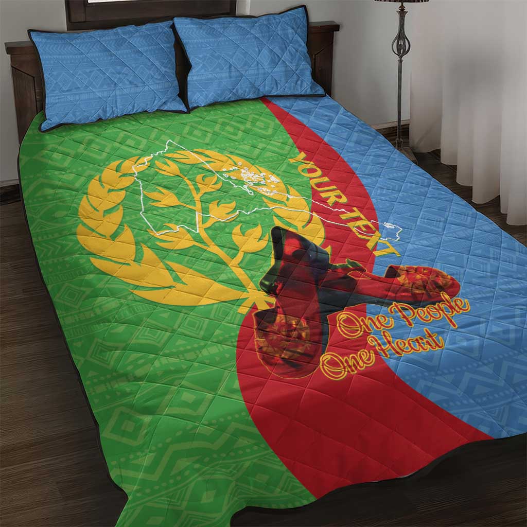 Personalised Eritrea Independence Day Quilt Bed Set Shida Shoes One People One Heart