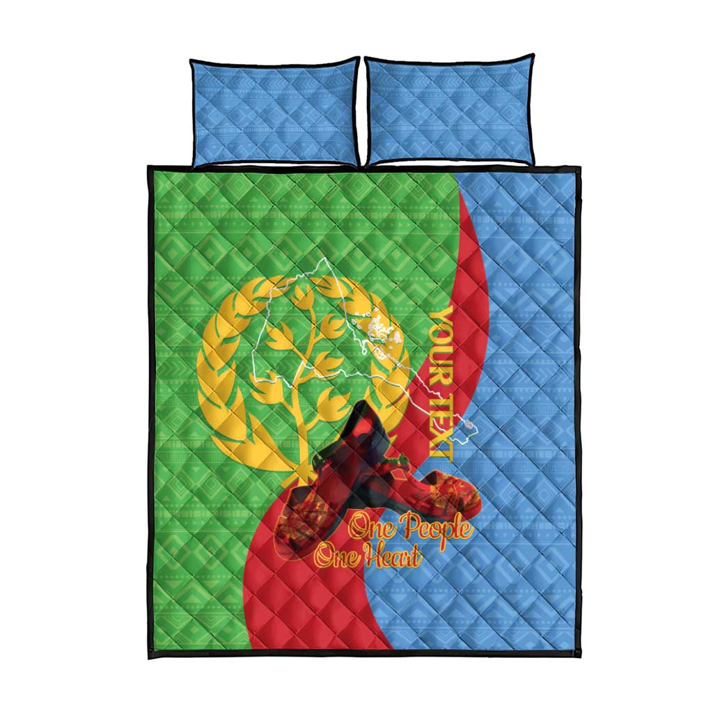Personalised Eritrea Independence Day Quilt Bed Set Shida Shoes One People One Heart