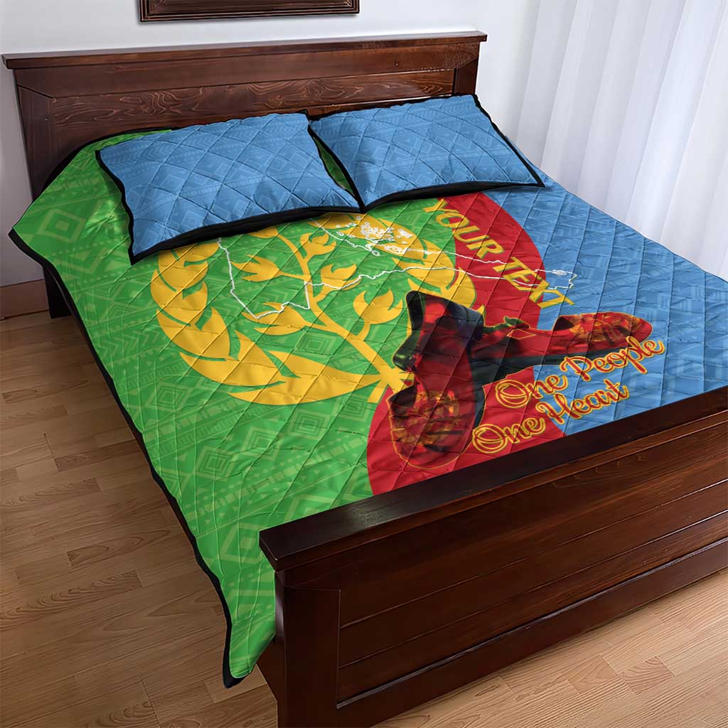 Personalised Eritrea Independence Day Quilt Bed Set Shida Shoes One People One Heart