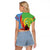 Personalised Eritrea Independence Day Raglan Cropped T Shirt Shida Shoes One People One Heart