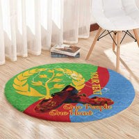 Personalised Eritrea Independence Day Round Carpet Shida Shoes One People One Heart