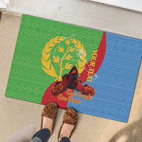 Personalised Eritrea Independence Day Rubber Doormat Shida Shoes One People One Heart