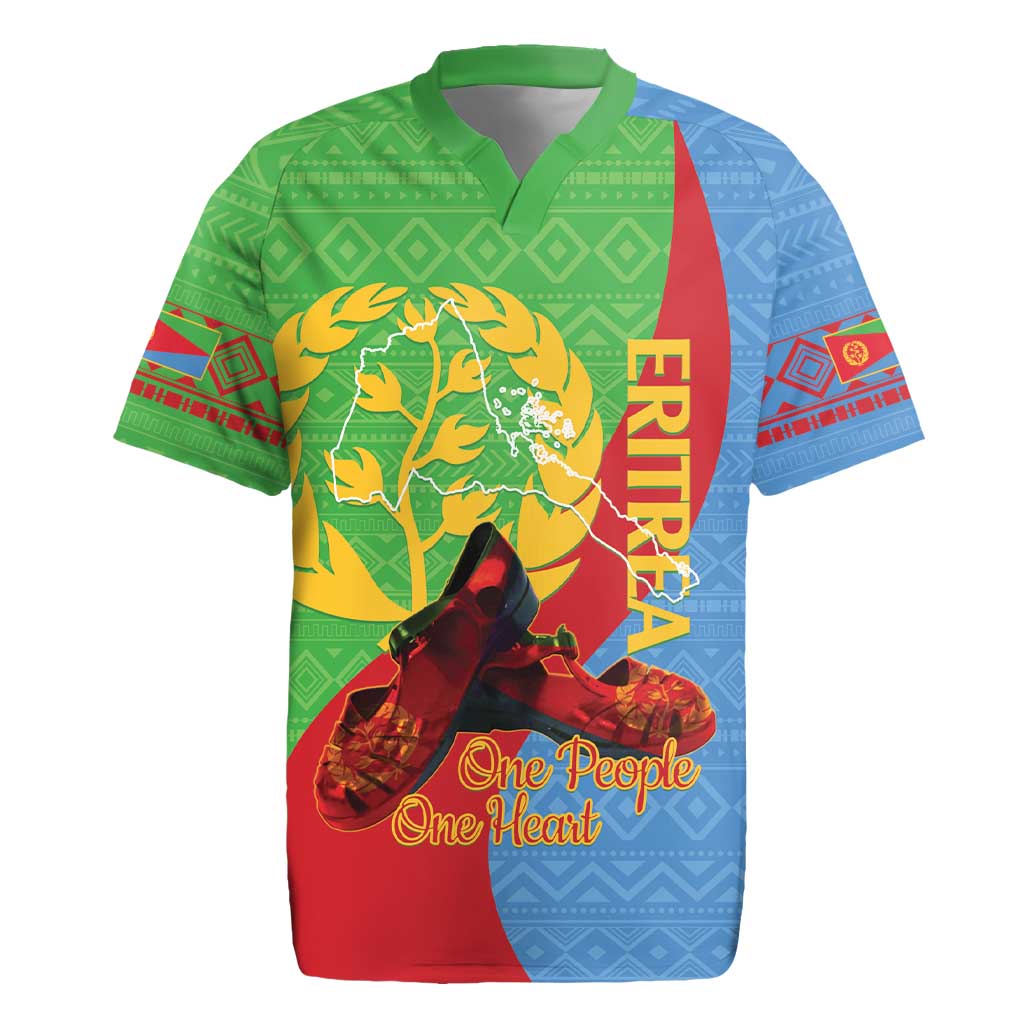 Personalised Eritrea Independence Day Rugby Jersey Shida Shoes One People One Heart