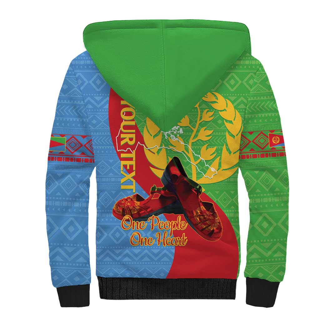Personalised Eritrea Independence Day Sherpa Hoodie Shida Shoes One People One Heart