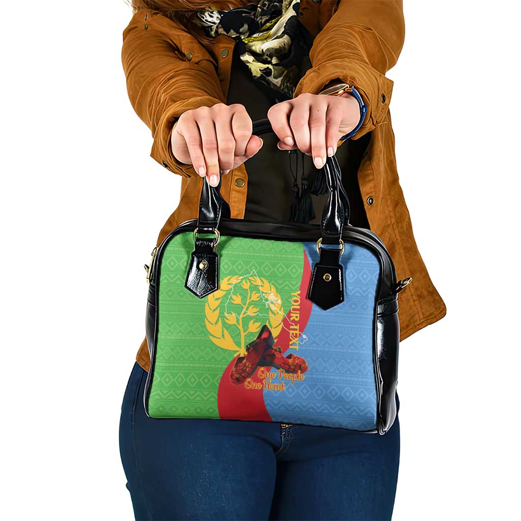 Personalised Eritrea Independence Day Shoulder Handbag Shida Shoes One People One Heart