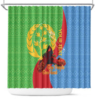 Personalised Eritrea Independence Day Shower Curtain Shida Shoes One People One Heart