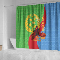 Personalised Eritrea Independence Day Shower Curtain Shida Shoes One People One Heart