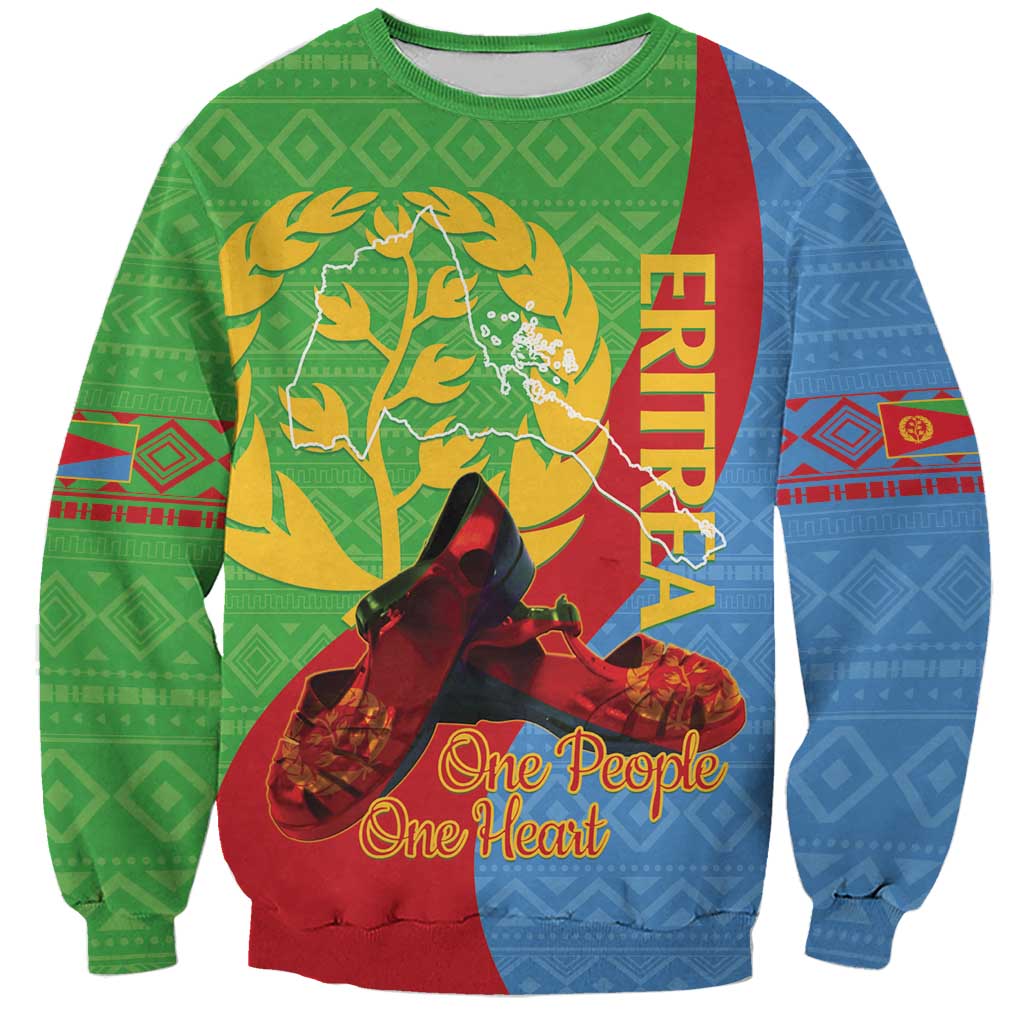 Personalised Eritrea Independence Day Sweatshirt Shida Shoes One People One Heart