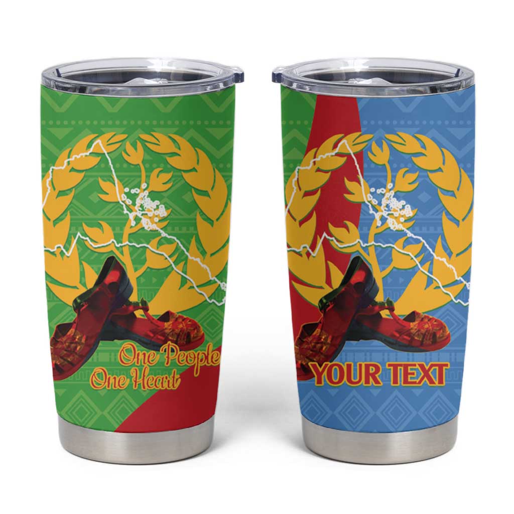 Personalised Eritrea Independence Day Tumbler Cup Shida Shoes One People One Heart