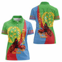Personalised Eritrea Independence Day Women Polo Shirt Shida Shoes One People One Heart