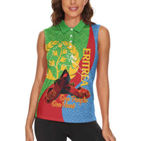Personalised Eritrea Independence Day Women Sleeveless Polo Shirt Shida Shoes One People One Heart