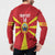 Custom North Macedonia Football Button Sweatshirt Risovi Napred Makedonija!