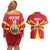 Custom North Macedonia Football Couples Matching Off Shoulder Short Dress and Hawaiian Shirt Risovi Napred Makedonija!