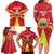 Custom North Macedonia Football Family Matching Long Sleeve Bodycon Dress and Hawaiian Shirt Risovi Napred Makedonija!