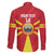 Custom North Macedonia Football Family Matching Long Sleeve Bodycon Dress and Hawaiian Shirt Risovi Napred Makedonija!
