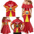 Custom North Macedonia Football Family Matching Mermaid Dress and Hawaiian Shirt Risovi Napred Makedonija!