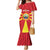 Custom North Macedonia Football Family Matching Mermaid Dress and Hawaiian Shirt Risovi Napred Makedonija!