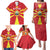 Custom North Macedonia Football Family Matching Puletasi and Hawaiian Shirt Risovi Napred Makedonija!
