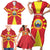 Custom North Macedonia Football Family Matching Short Sleeve Bodycon Dress and Hawaiian Shirt Risovi Napred Makedonija!