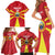 Custom North Macedonia Football Family Matching Short Sleeve Bodycon Dress and Hawaiian Shirt Risovi Napred Makedonija!