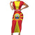 Custom North Macedonia Football Family Matching Short Sleeve Bodycon Dress and Hawaiian Shirt Risovi Napred Makedonija!