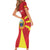 Custom North Macedonia Football Family Matching Short Sleeve Bodycon Dress and Hawaiian Shirt Risovi Napred Makedonija!