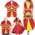 Custom North Macedonia Football Family Matching Summer Maxi Dress and Hawaiian Shirt Risovi Napred Makedonija!