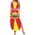Custom North Macedonia Football Family Matching Summer Maxi Dress and Hawaiian Shirt Risovi Napred Makedonija!