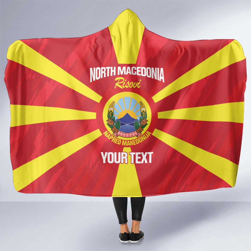 Custom North Macedonia Football Hooded Blanket Risovi Napred Makedonija!